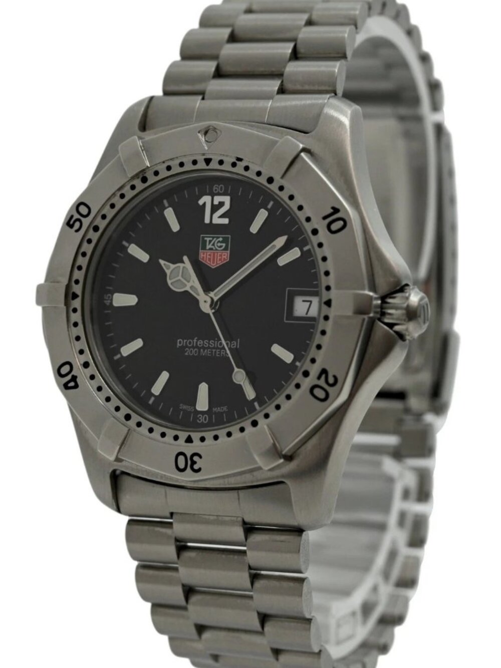 Tag Heuer 38mm Men's 2000 Series Professional Black Dial Watch! Ref: WK1110-1!